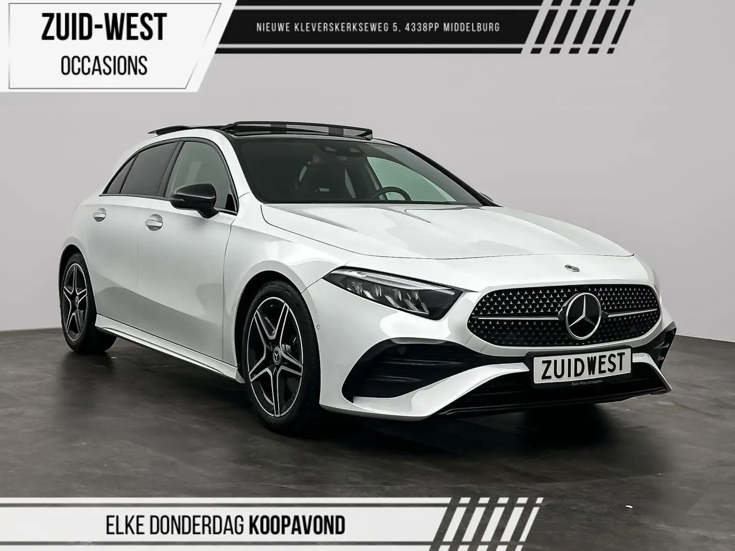 Mercedes-Benz A 200 AMG Premium Pano ACC Sfeer Camera Blanc - 1