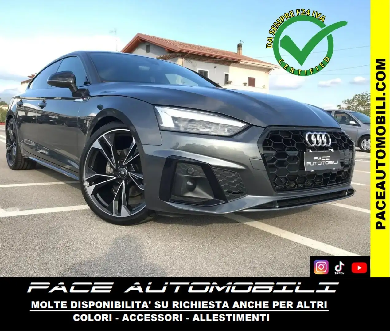 Audi A5 SPORTBACK SPB SLINE S-LINE S LINE BLACK 20" TETTO Grigio - 1