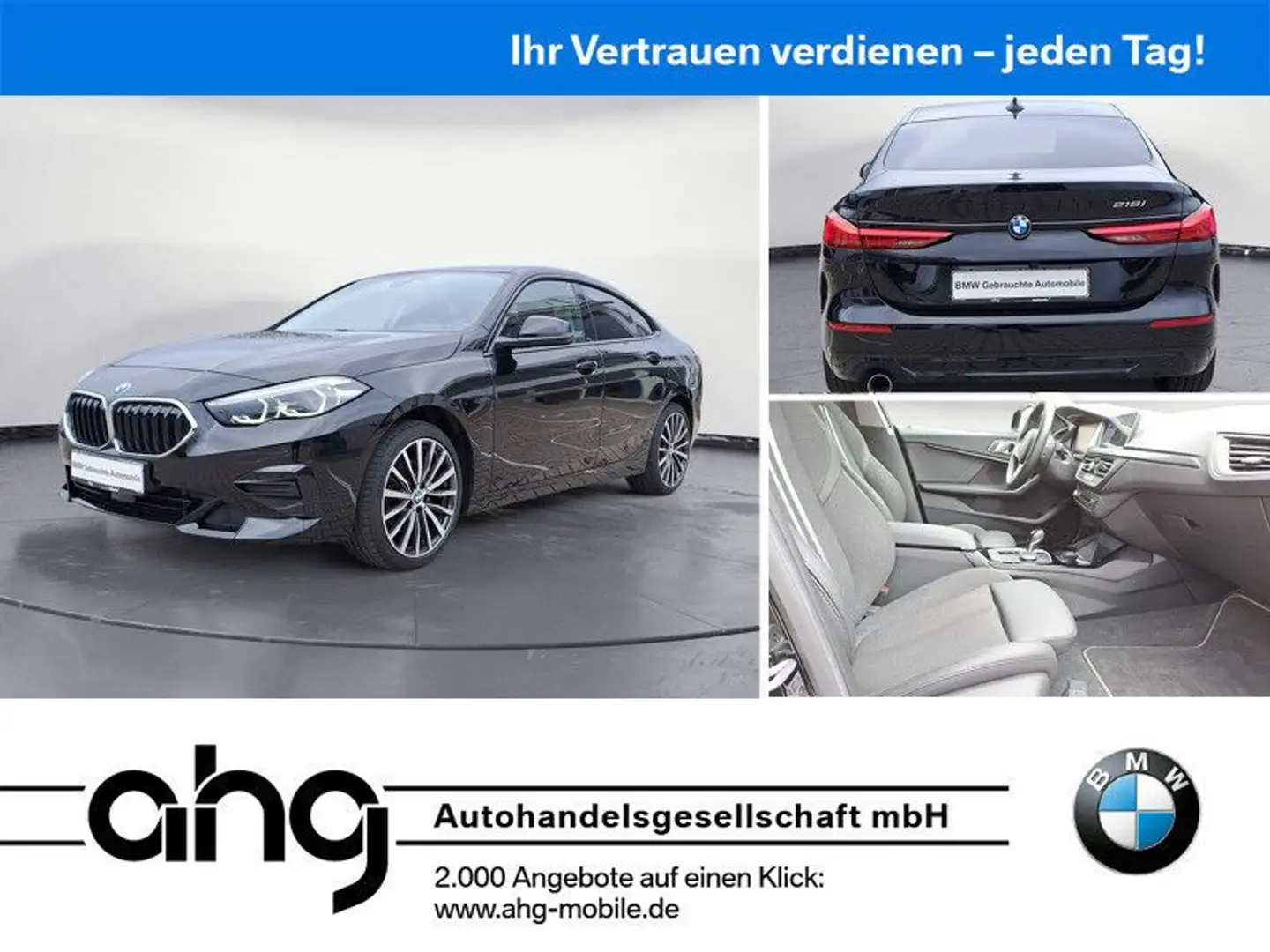 BMW 218i Gran Coupe Sport Line Panorama Klimaaut. Schwarz - 1