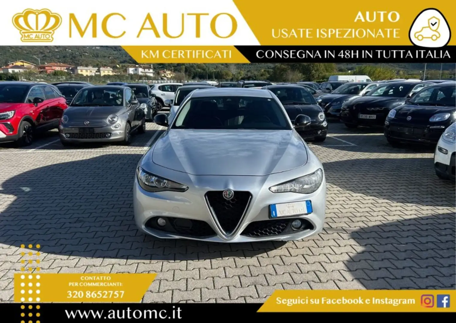 Alfa Romeo Giulia 2.2 Turbodiesel 180 CV AT8 Business Sport Launch E Argento - 2