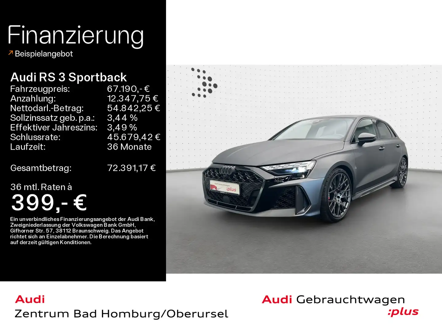 Audi RS3 quattro*RS Schalensitze*Navi*Matr Grau - 1