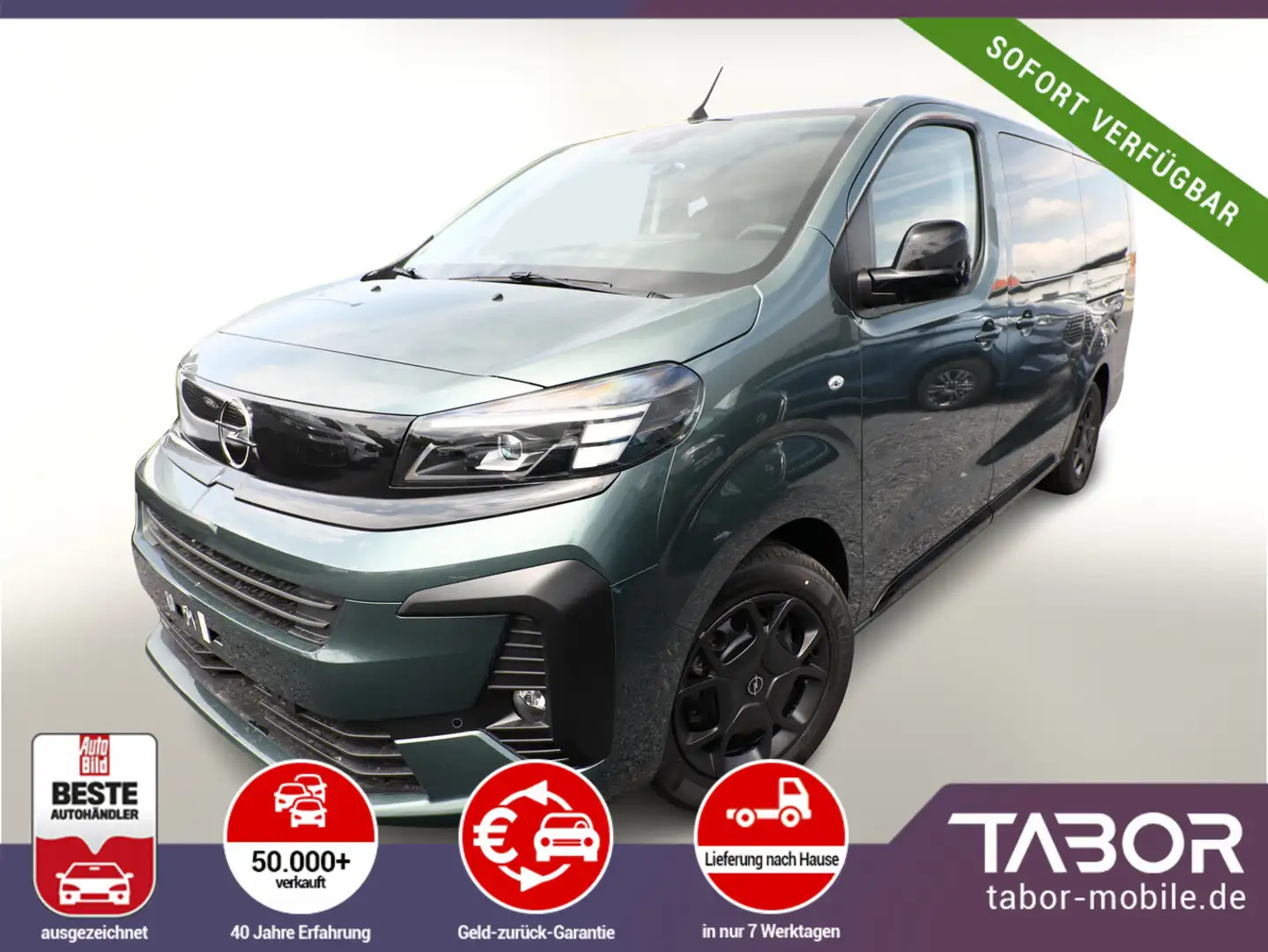 Opel Zafira Life Life 2.0 D 180 AT8 XL 8-S Nav Kam SHZ ACC Groen - 1
