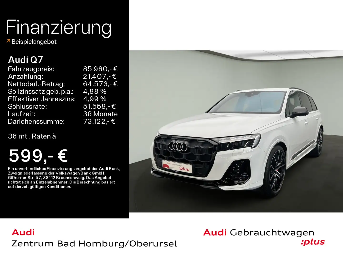 Audi Q7 60 TFSI e quattro S line*Navi*Matrix*Alu*AHK* Weiß - 1