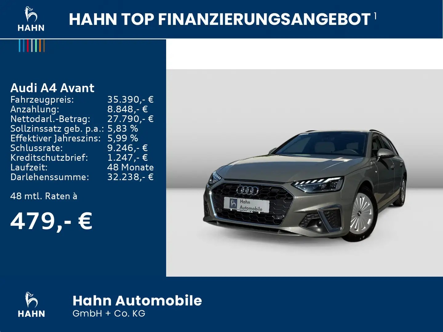 Audi A4 35 2.0 TFSI S-line s-tronic Navi AHK Grau - 2