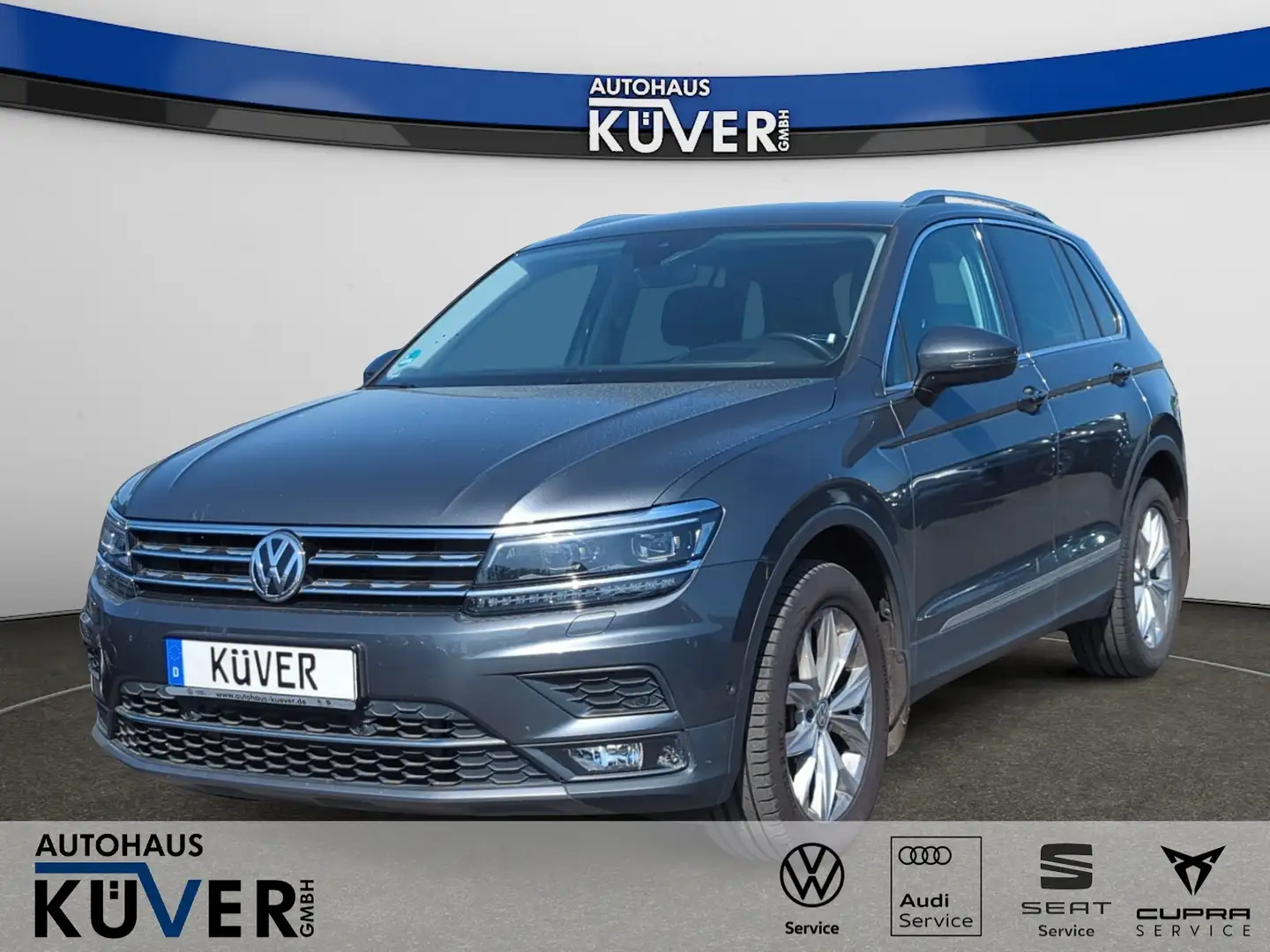 Volkswagen Tiguan 2,0 TSI DSG 4M+AHK+ACC+LED+Shzg.+Einparkh Šedá - 1