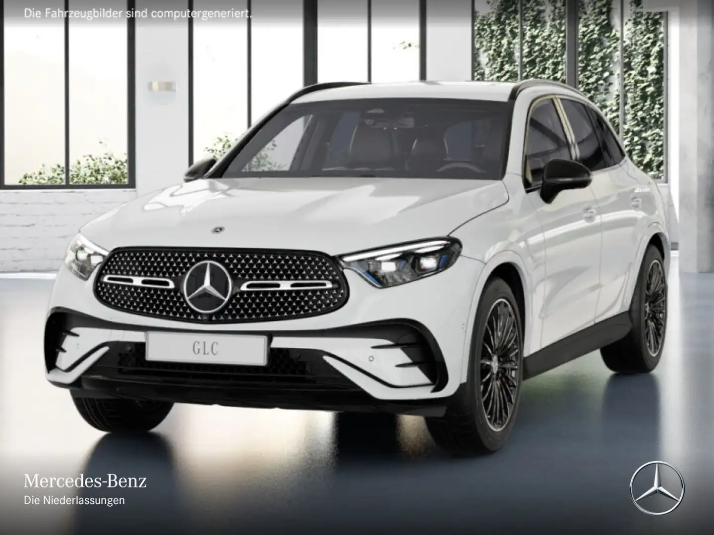 Mercedes-Benz GLC 220 d 4M AMG+NIGHT+360+AHK+TOTW+KEYLESS+9G Weiß - 2