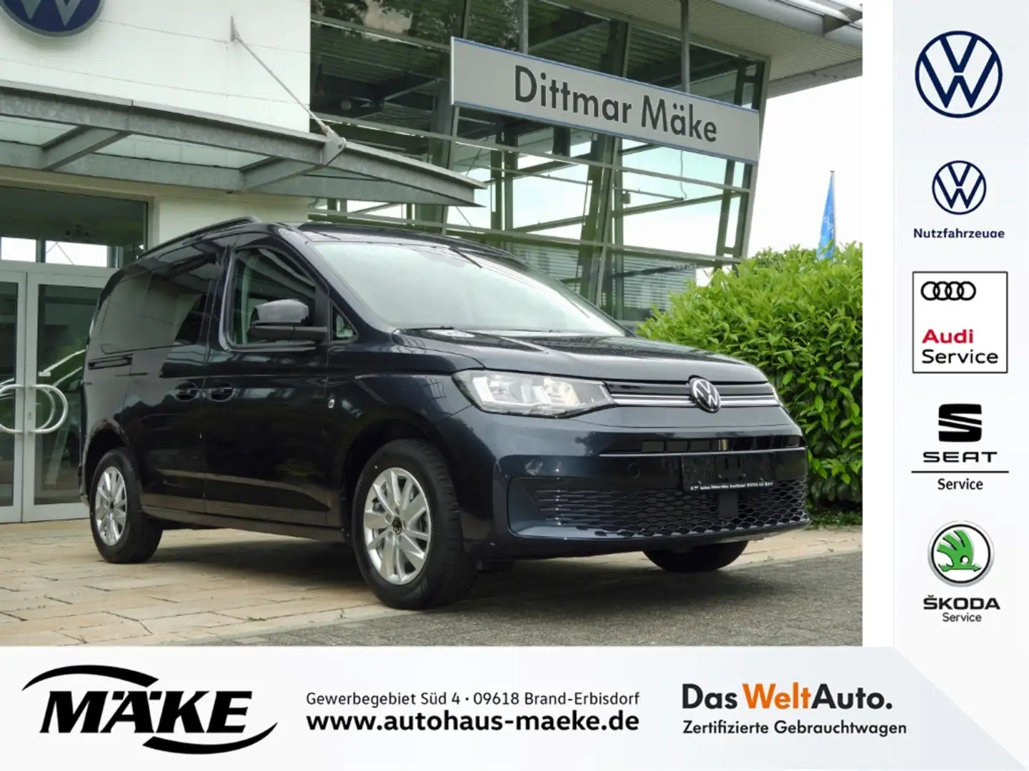 Volkswagen Caddy Life 1.5 TSI 5-Sitzer AHK Navi Blau - 1