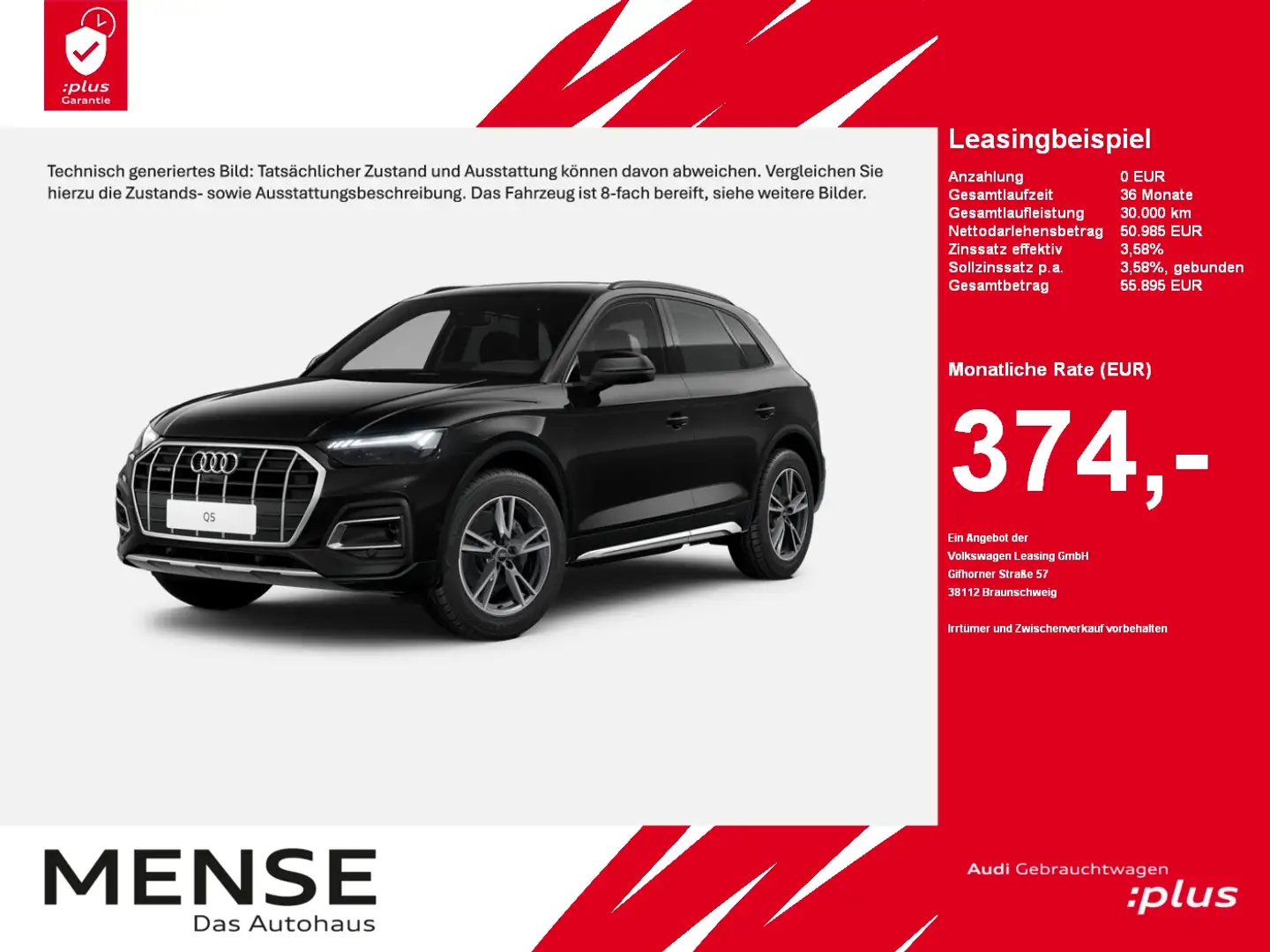 Audi Q5 45 TFSI quattro S tronic S line |Matrix|Pano Schwarz - 1