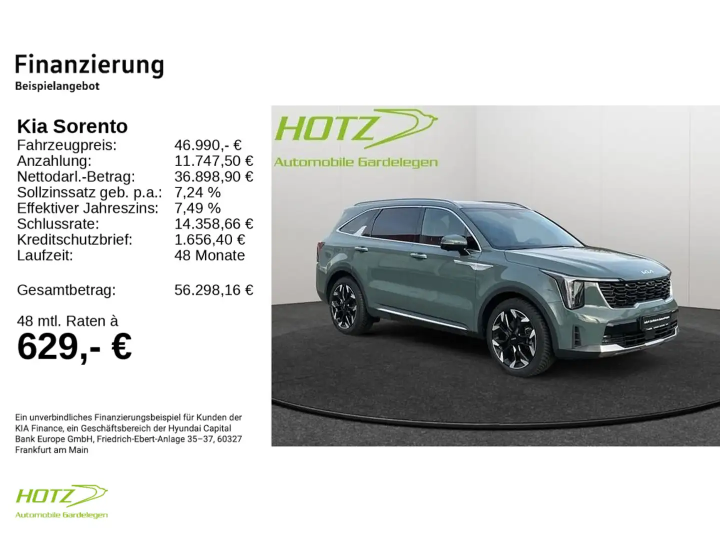 Kia Sorento PE 2.2D DCT8 Platinum Allrad - Premium-P Grün - 2