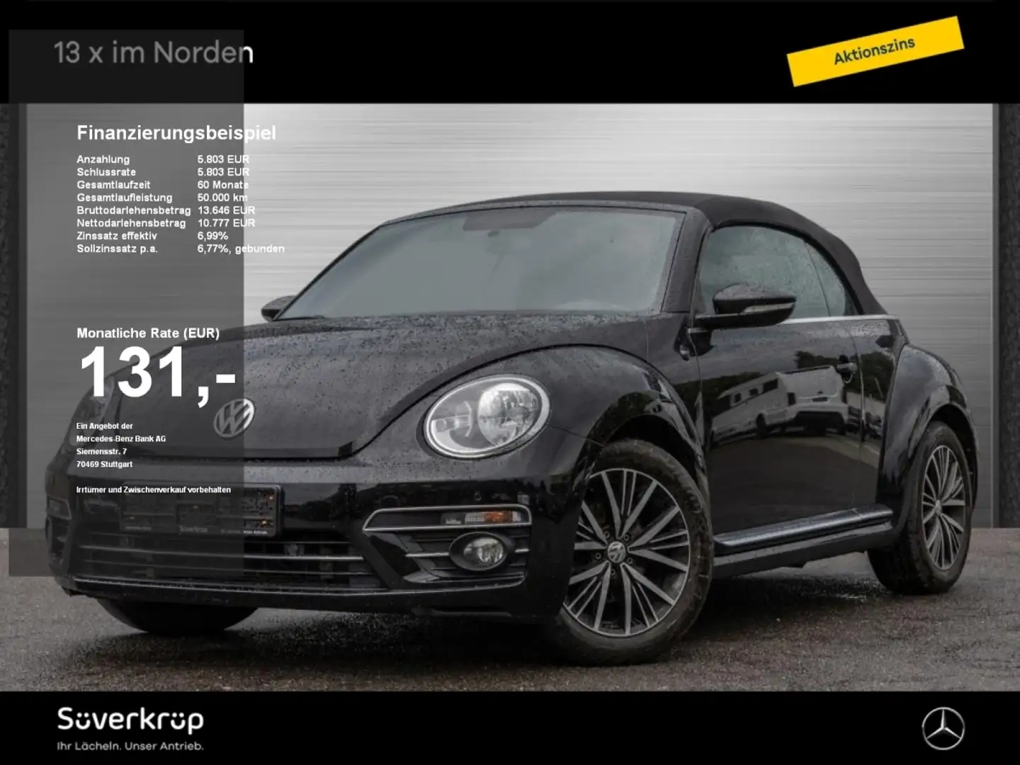 Volkswagen Beetle Cabrio 1.2 TSI Sound SHZ PDC Black - 1