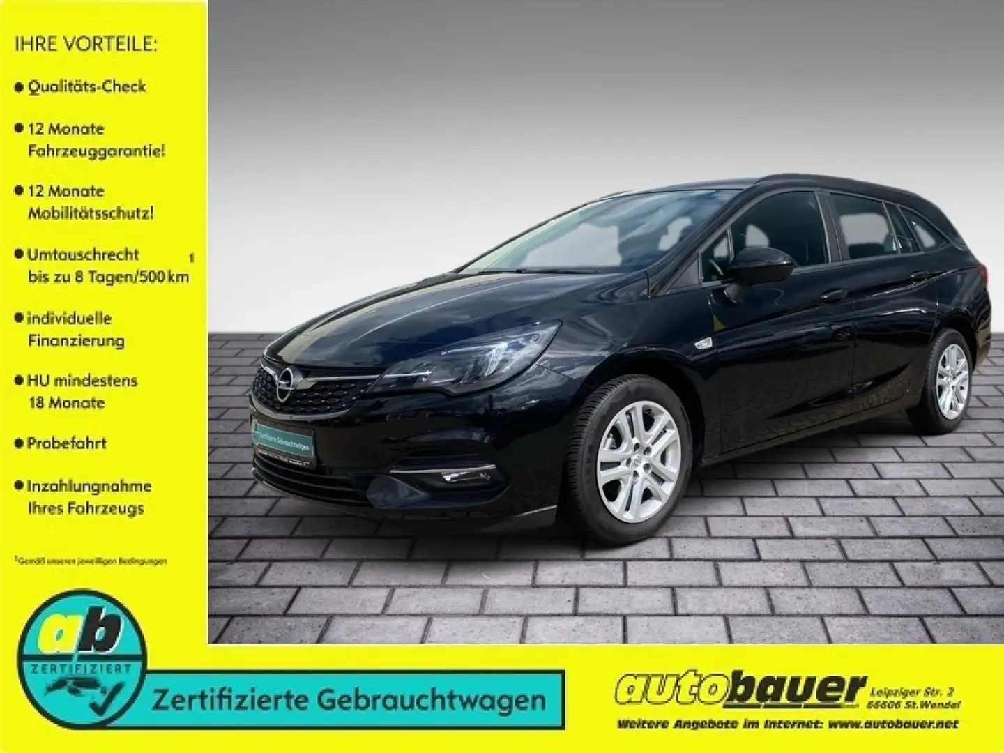 Opel Astra Business Start/Stop Noir - 1