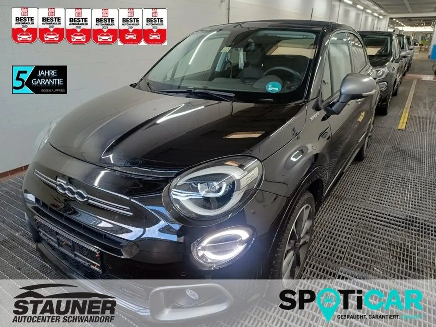 Fiat 500X 1.5 GSE Hybrid DOLCEVITA SPORT DCT*FALTDACH Schwarz - 1