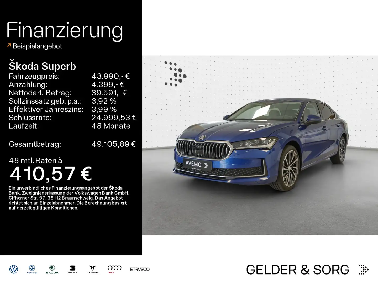 Skoda Superb Limousine L&K 2.0 TDI AHK*Massage*CANTON Blauw - 1