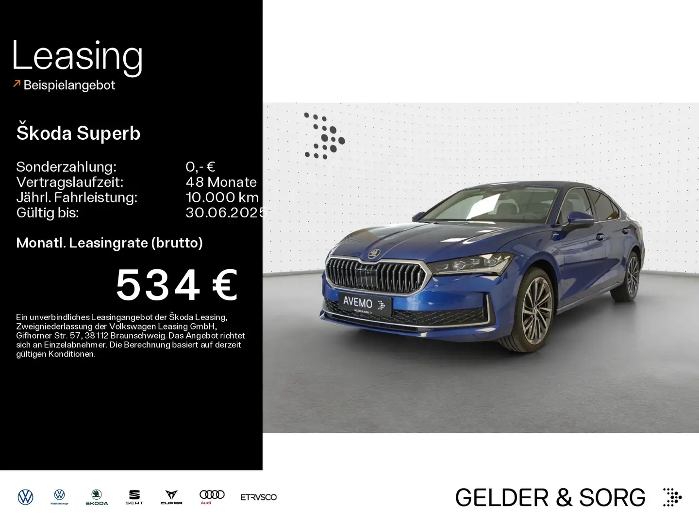 Skoda Superb Limousine L&K 2.0 TDI AHK*Massage*CANTON Blau - 1