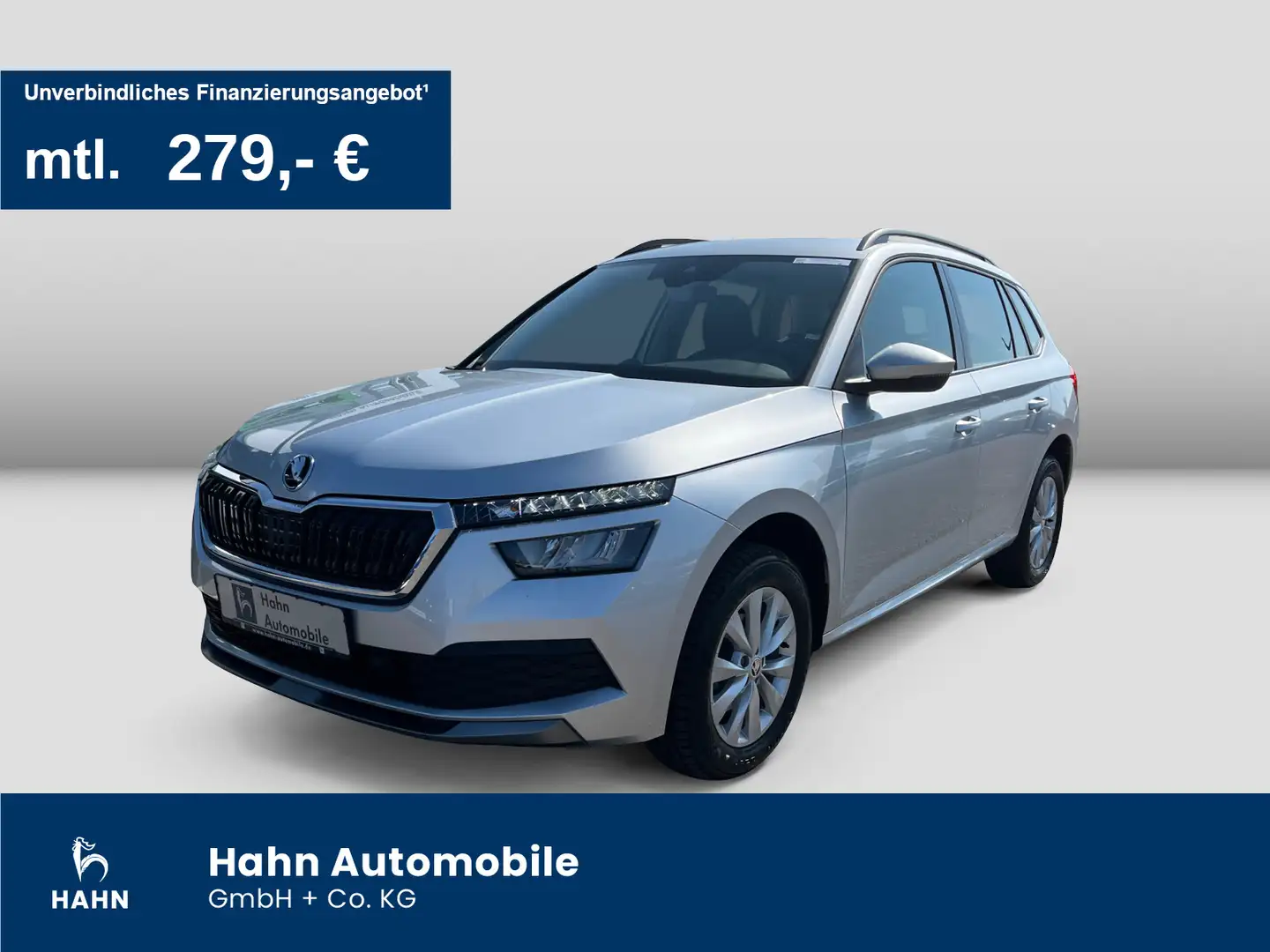Skoda Kamiq Ambition 1.0TSI DSG AHK Cam SHZ Temp PDCvh Silber - 1