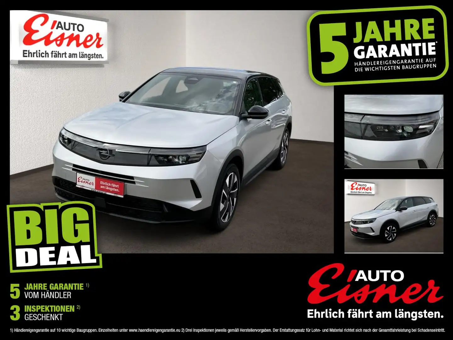 Opel Grandland 1.2 MHEV 48V GS ACC AUT DynLicht Silber - 1