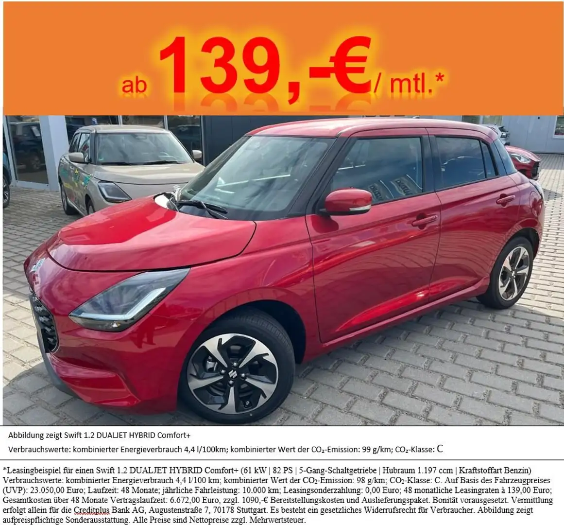 Suzuki Swift 1.2 Hybrid  Comfort+ GEWERBEAKTION Rosso - 2