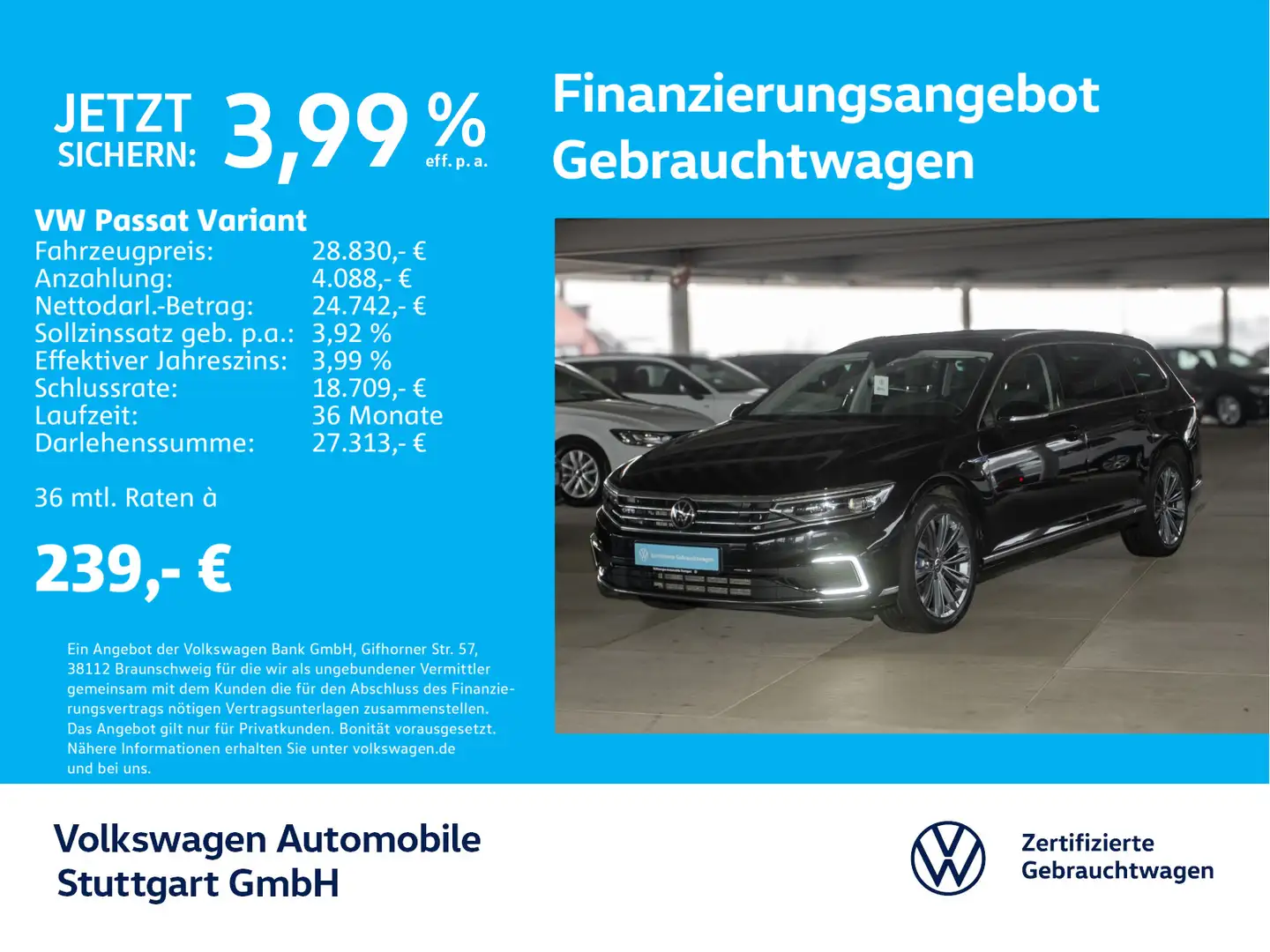 Volkswagen Passat Variant GTE 1.4 TSI DSG Navi LED Kamera Schwarz - 1