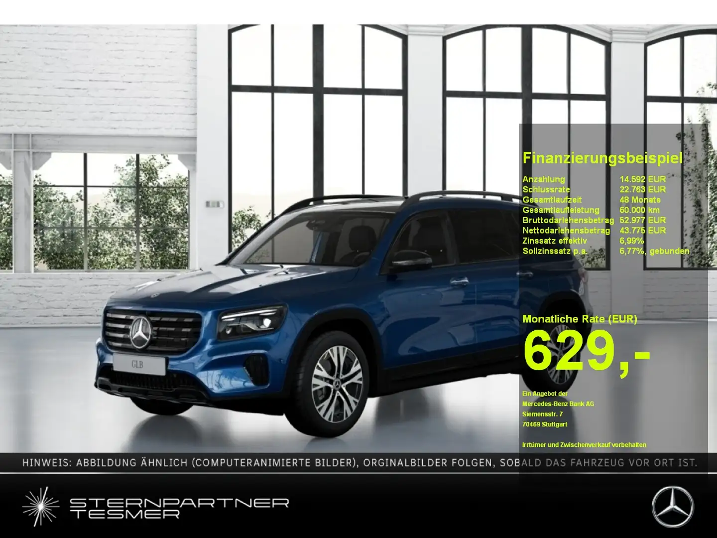 Mercedes-Benz GLB 200 #PANO #AHK #NIGHT #360° #FAHRASSISTENZ-P Bleu - 1