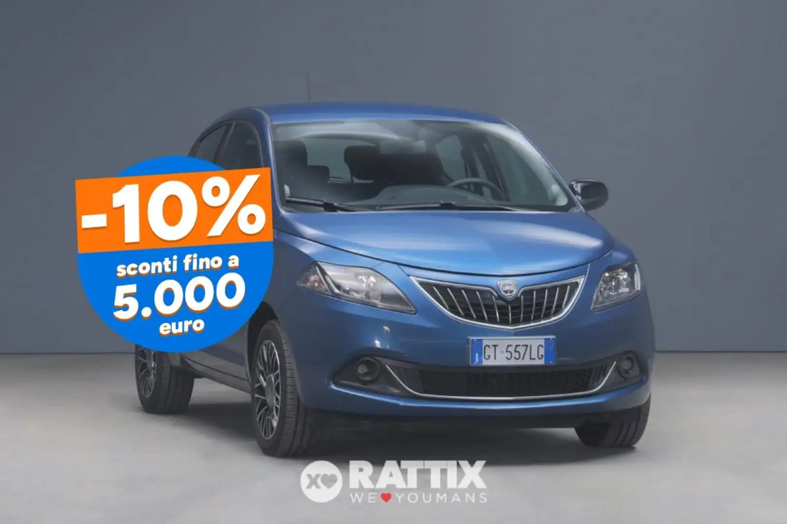 Lancia Ypsilon 1.0 Firefly Hybrid 70CV Platino Blu/Azzurro - 1