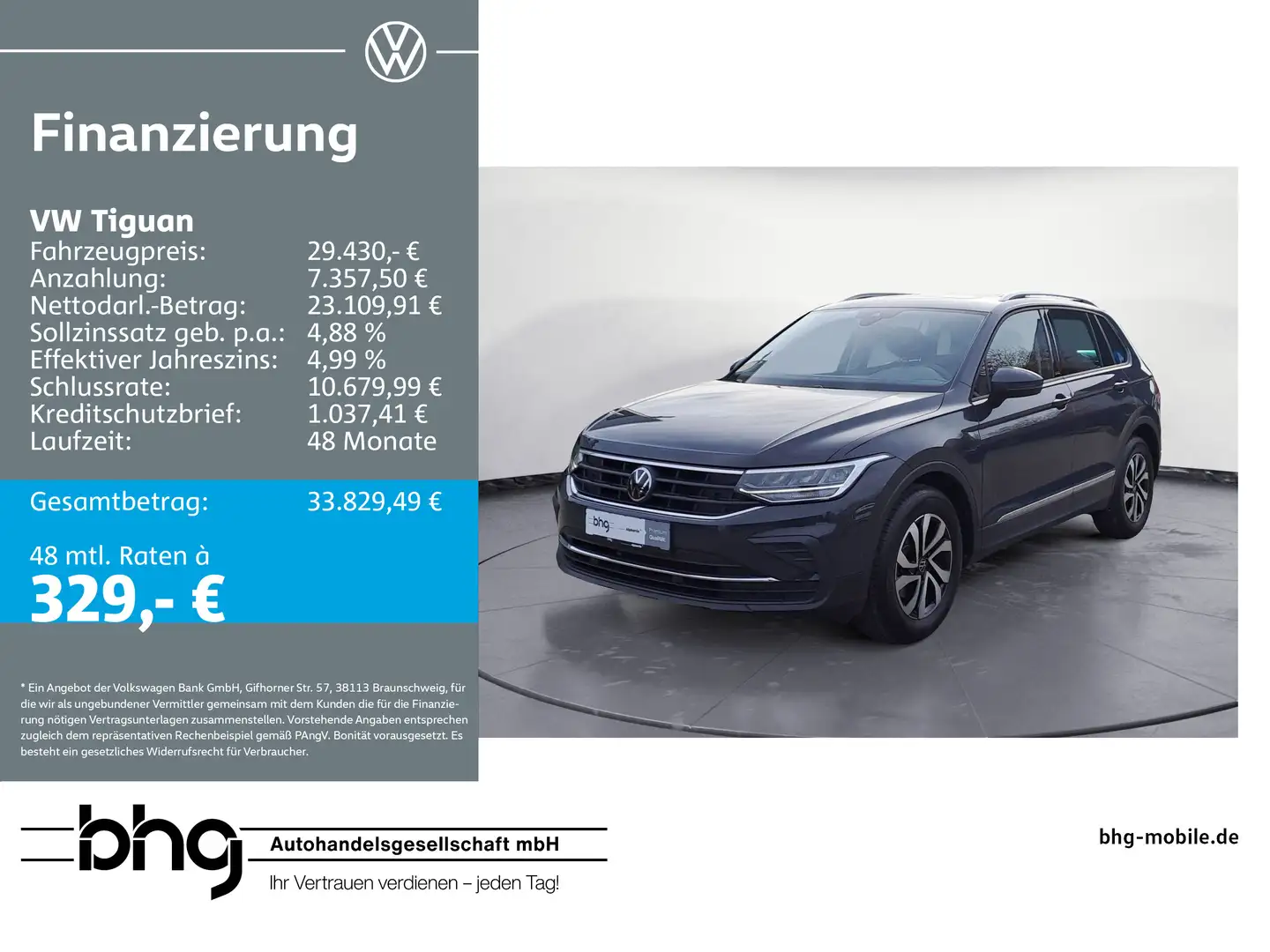 Volkswagen Tiguan 1.5 TSI OPF DSG Life Grau - 1