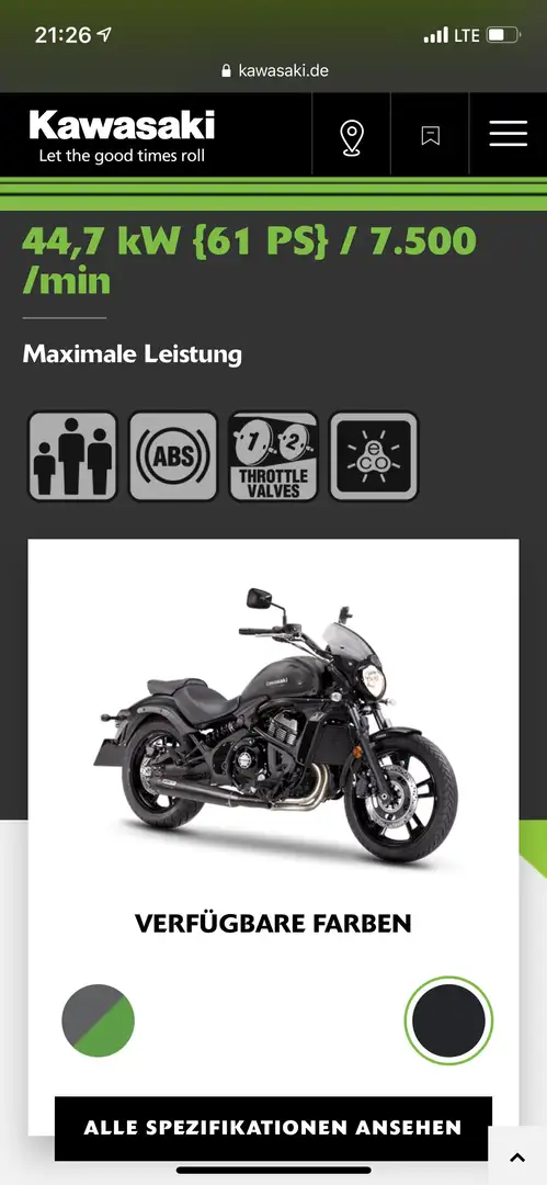 Kawasaki Vulcan S Performance Edition Negru - 2