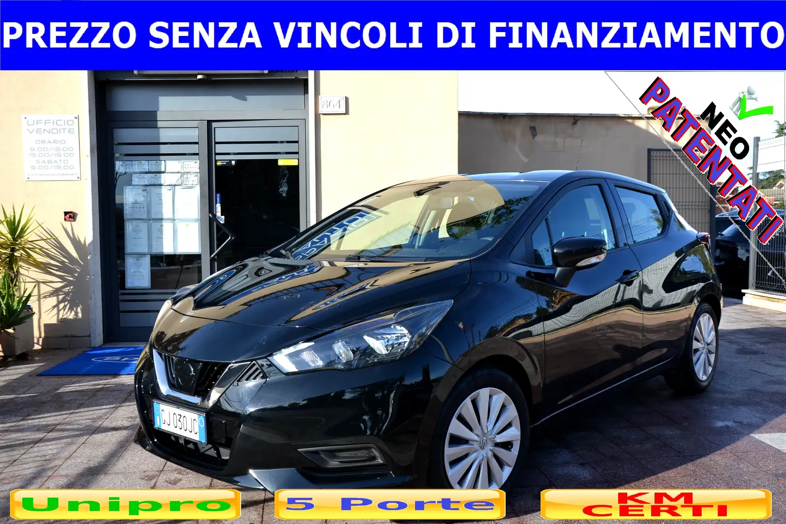 Nissan Micra 1.0 92CV ACENTA **PREZZO VERO**UNIPRO'**KM CERTI** Nero - 2