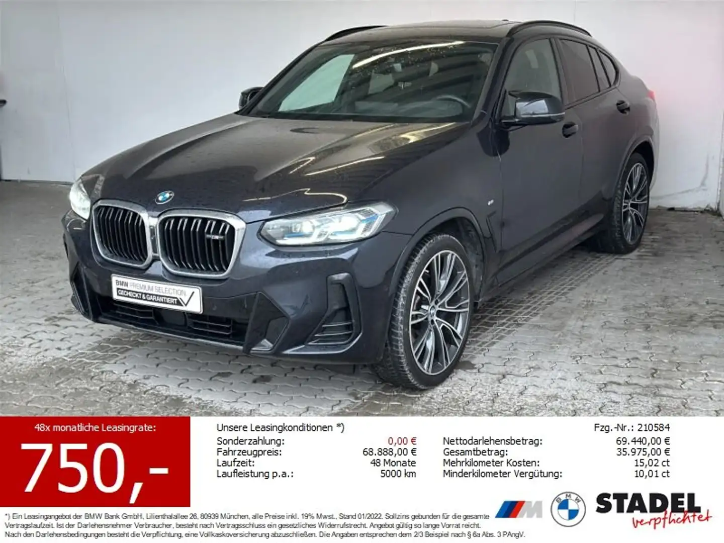 BMW X4 M 40d Navi.Laser.Standhz.HuD.AHK.360°.ACC.Pano Noir - 1