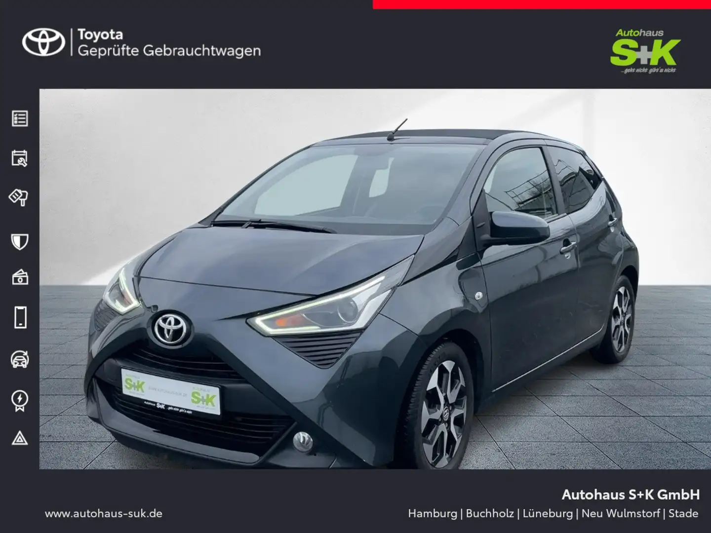 Toyota Aygo x-sky ++FALTDACH+CARPLAY+KAMERA+TEMPOMAT+KLIMA++ Grau - 1