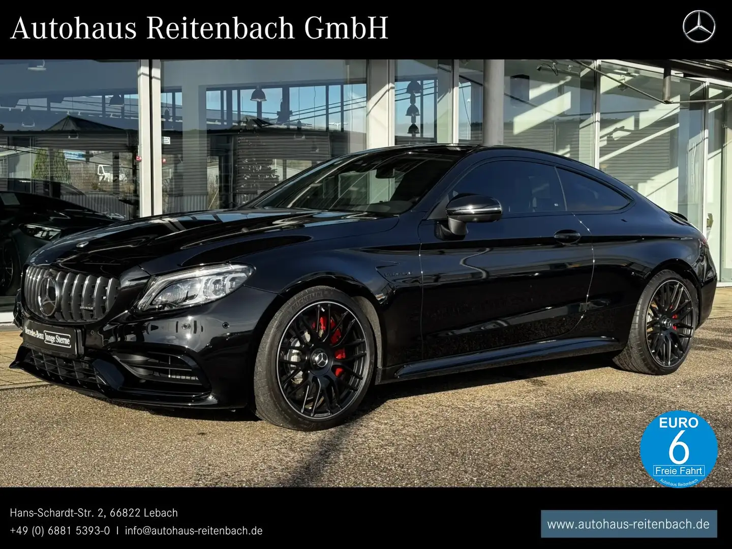 Mercedes-Benz C 63 AMG C63S AMG Coupé PANO+DIST BURMES+360+SITZKÜHL+HUD Schwarz - 1