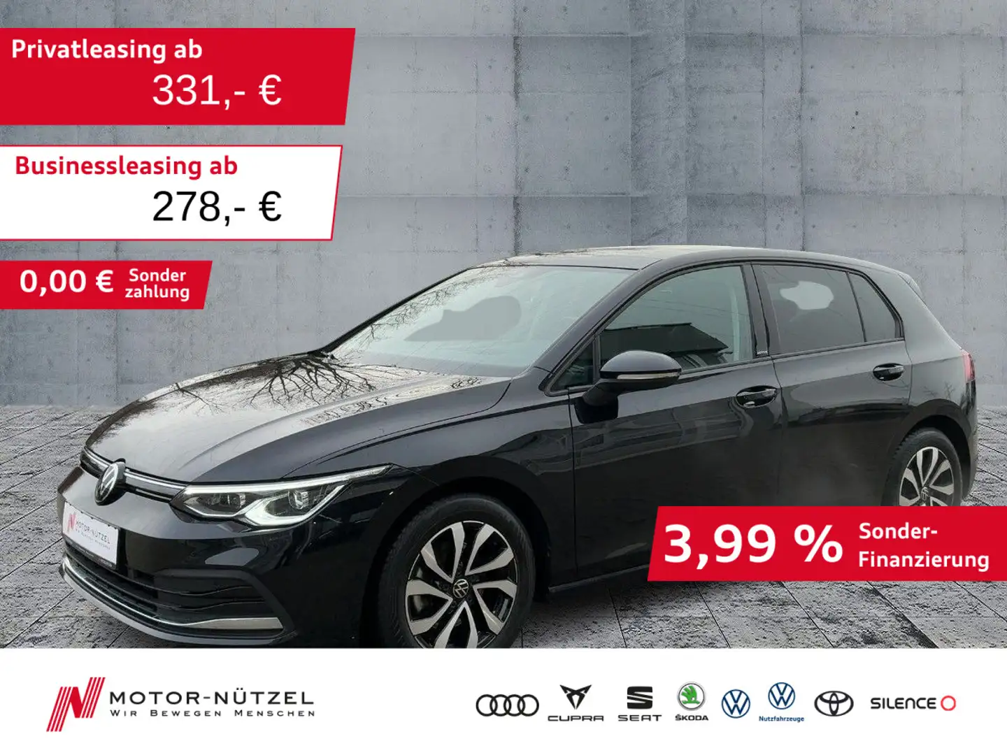 Volkswagen Golf VIII 2.0TDI DSG 5JG+MATRIX+NAV+AHK+PANO+HuD Schwarz - 1