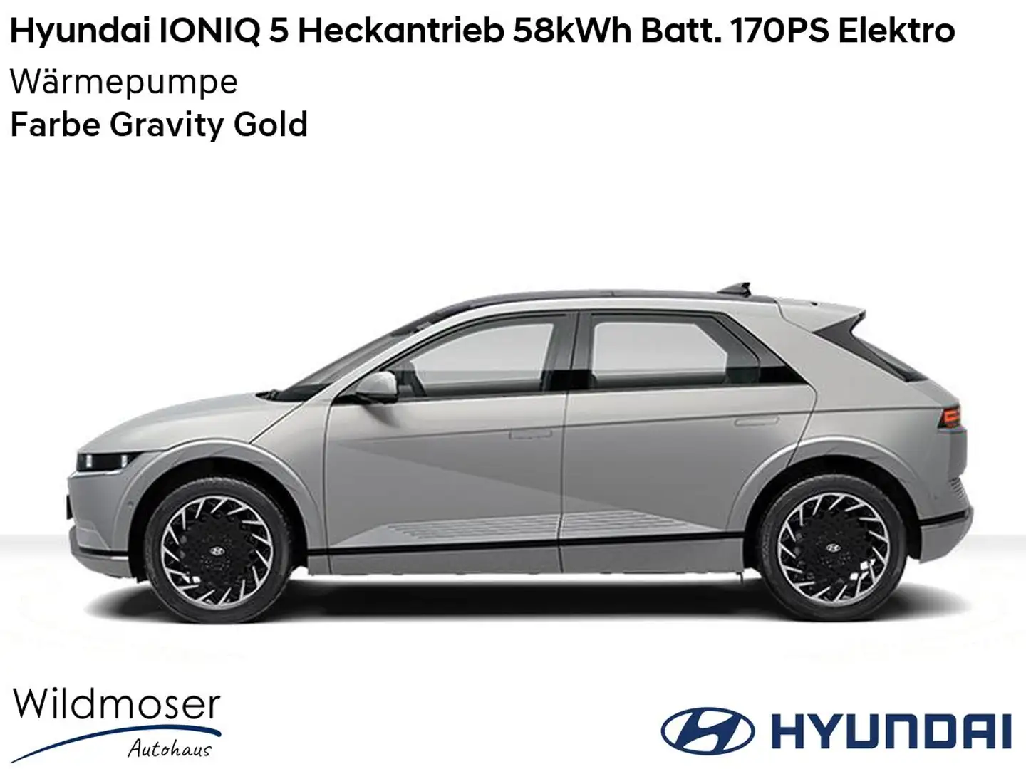 Hyundai IONIQ 5 ⚡ Heckantrieb 58kWh Batt. 170PS Elektro ⏱ Sofort v Gold - 2