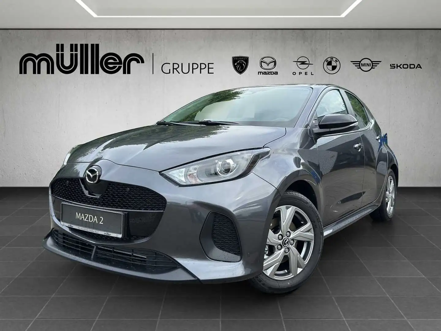 Mazda 2 Hybrid VVT-i 116 PS e-CVT EXCLUSIVE-LINE Grau - 1