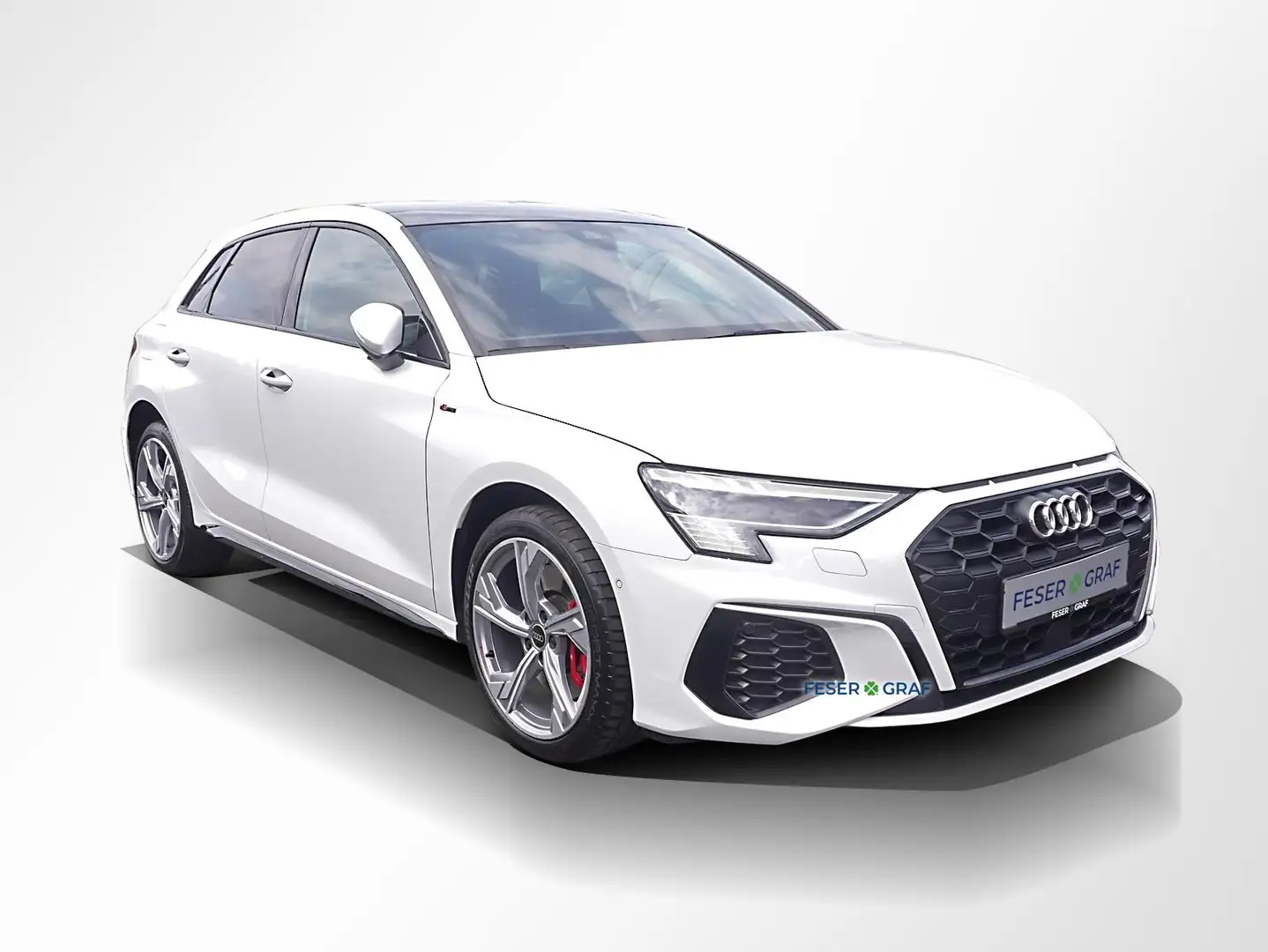 Audi A3 45 TFSIe 2x S line Matrix Pano Weiß - 2
