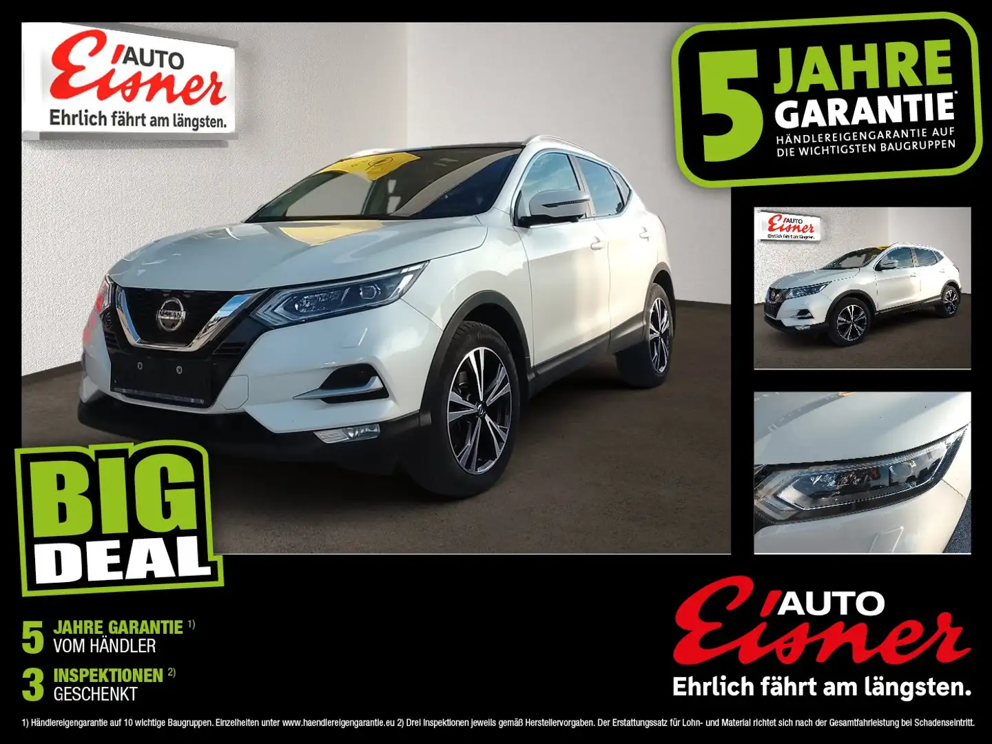 Nissan Qashqai 1.6 dCi N-Connecta 2xKlima Facelift LED Weiß - 1
