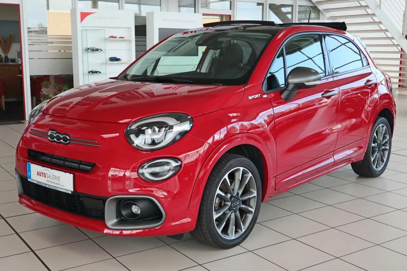 Fiat 500X Dolcevita Sport Faltdach LED Kamera Rot - 1