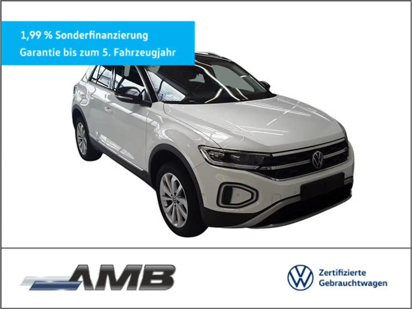 Volkswagen T-Roc Style 2.0 TDI DSG/AHK/LED+/Nav/RFK/11.29Ga Weiß - 1