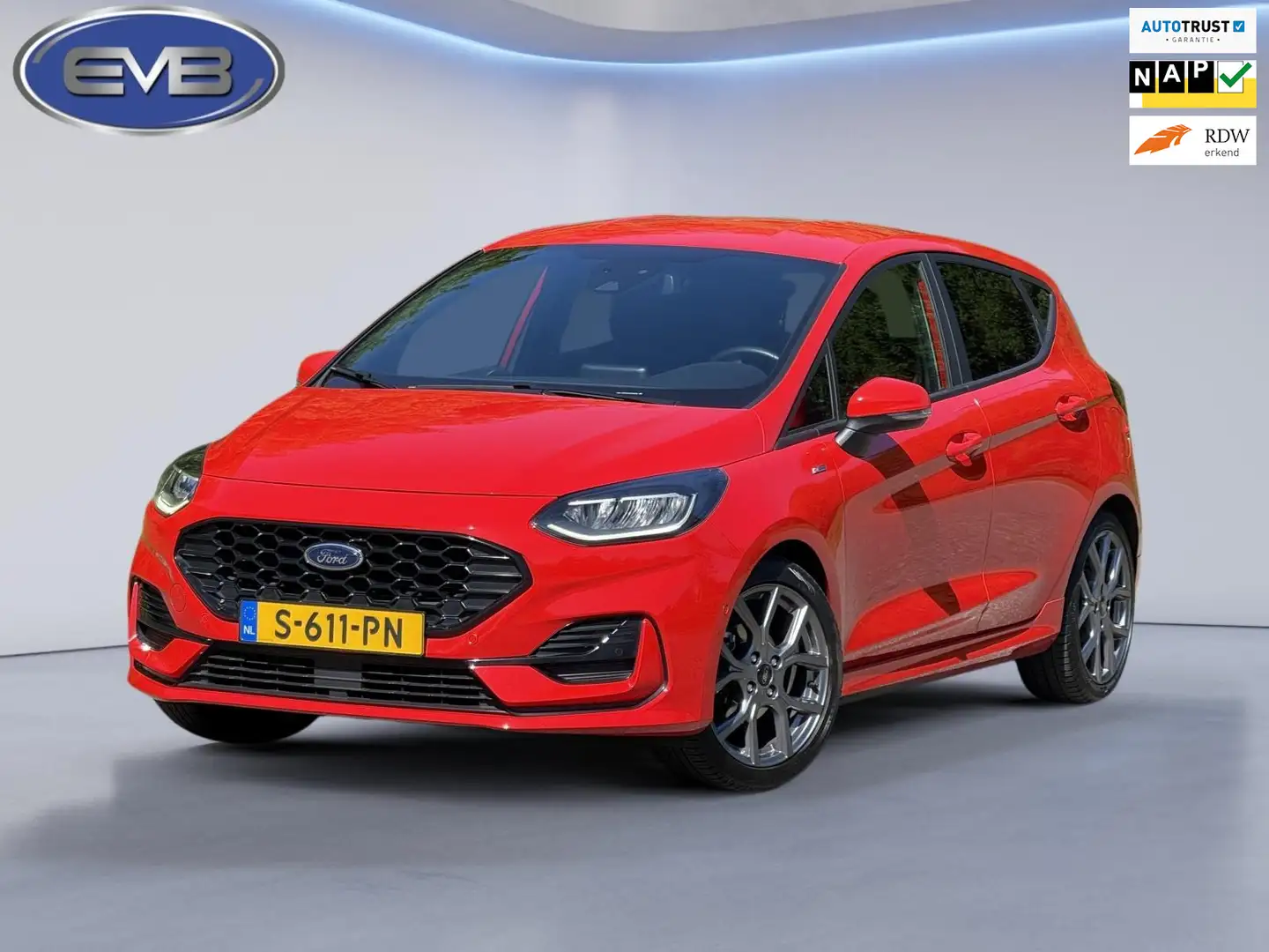 Ford Fiesta 1.0 EcoBoost 125 pk Hybrid ST-Line X, achteruitrij Rot - 1