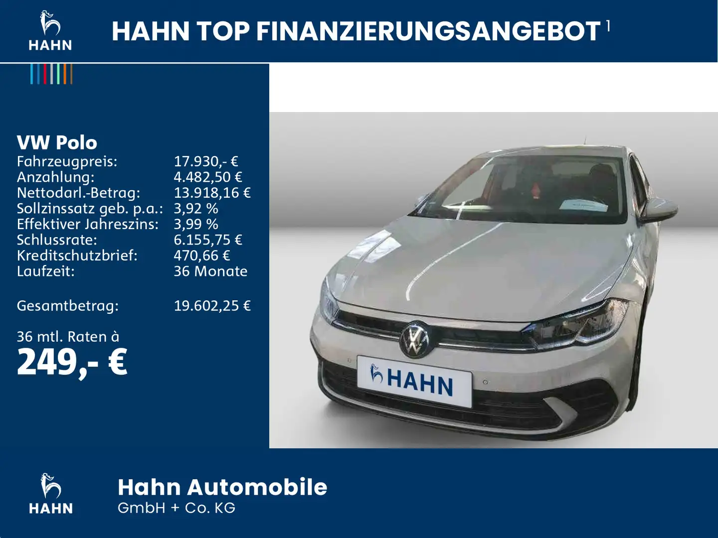 Volkswagen Polo 1.0TSI Move Climatronic LED LM PDC SHZ Navi Grau - 2