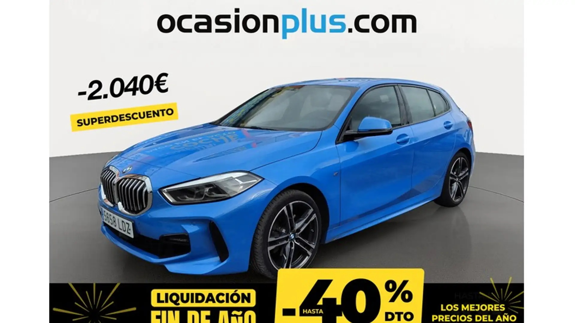 BMW 118 118d Bleu - 1