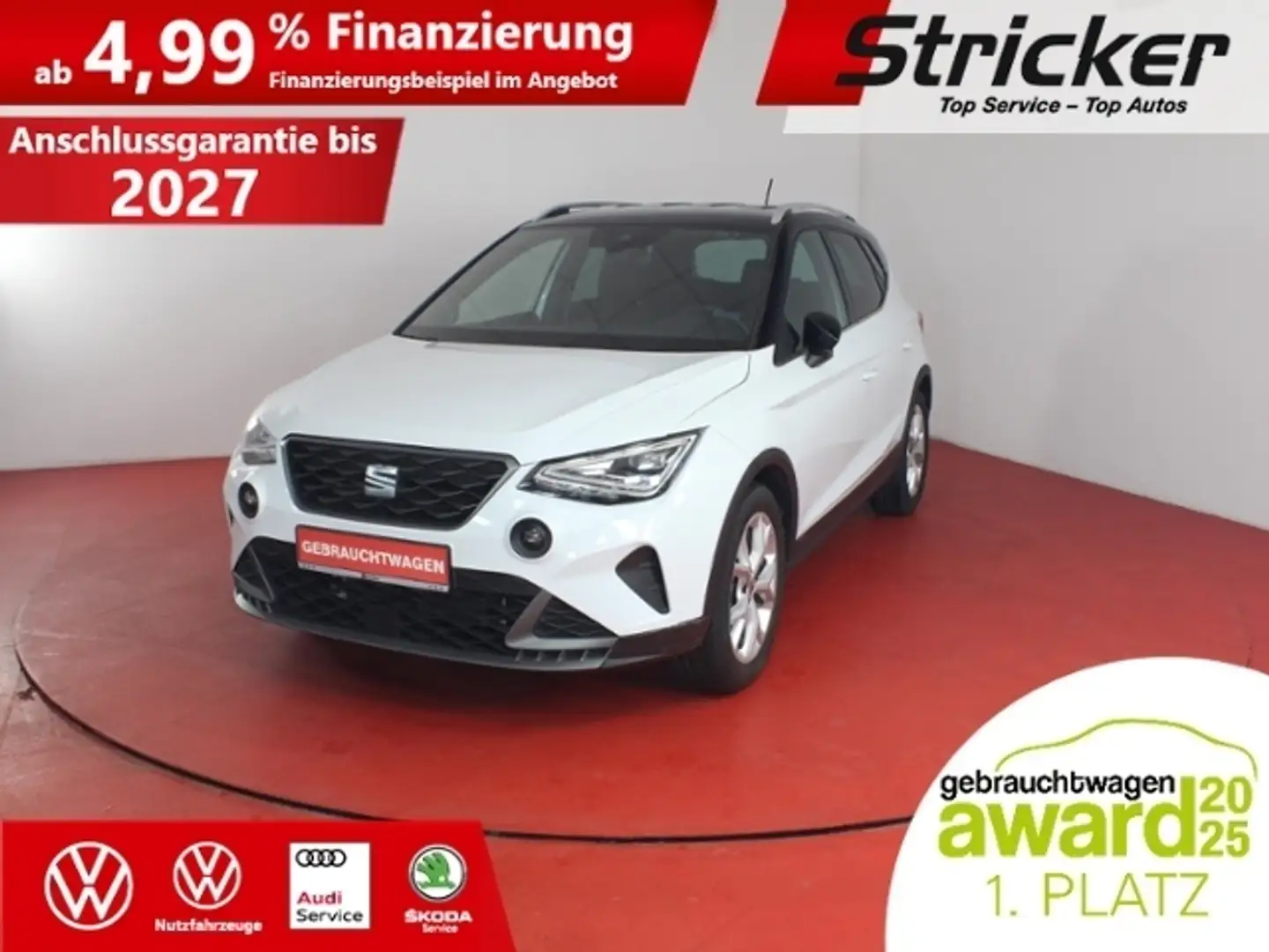 SEAT Arona FR-Line 1.0TSI 189,-ohne Anzahlung FullLink PDC Bianco - 1