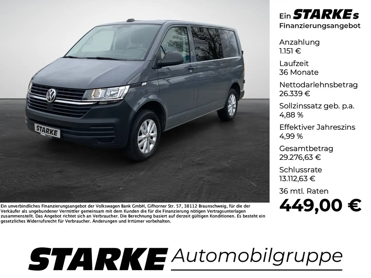 Volkswagen T6 Kombi T6.1 2.0 TDI EcoProfi Grigio - 1