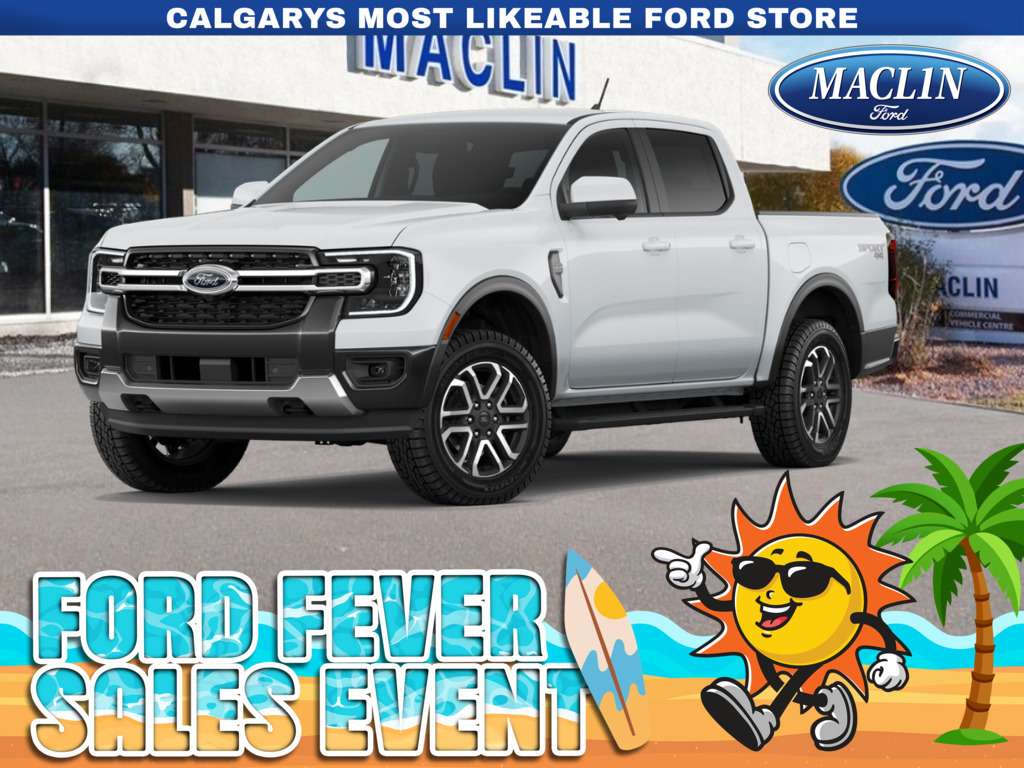 White 2026 Ford Ranger Pickup Truck Four-Wheel Drive Automatic