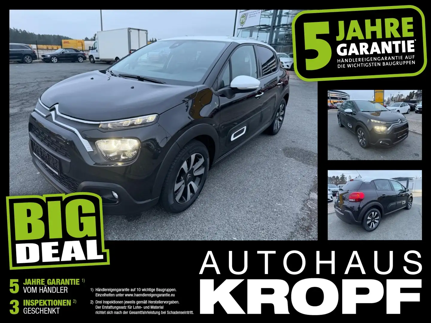 Citroen C3 1.2 PureTech 110 Shine LED+Navi+SHZ+KeyLess Schwarz - 1