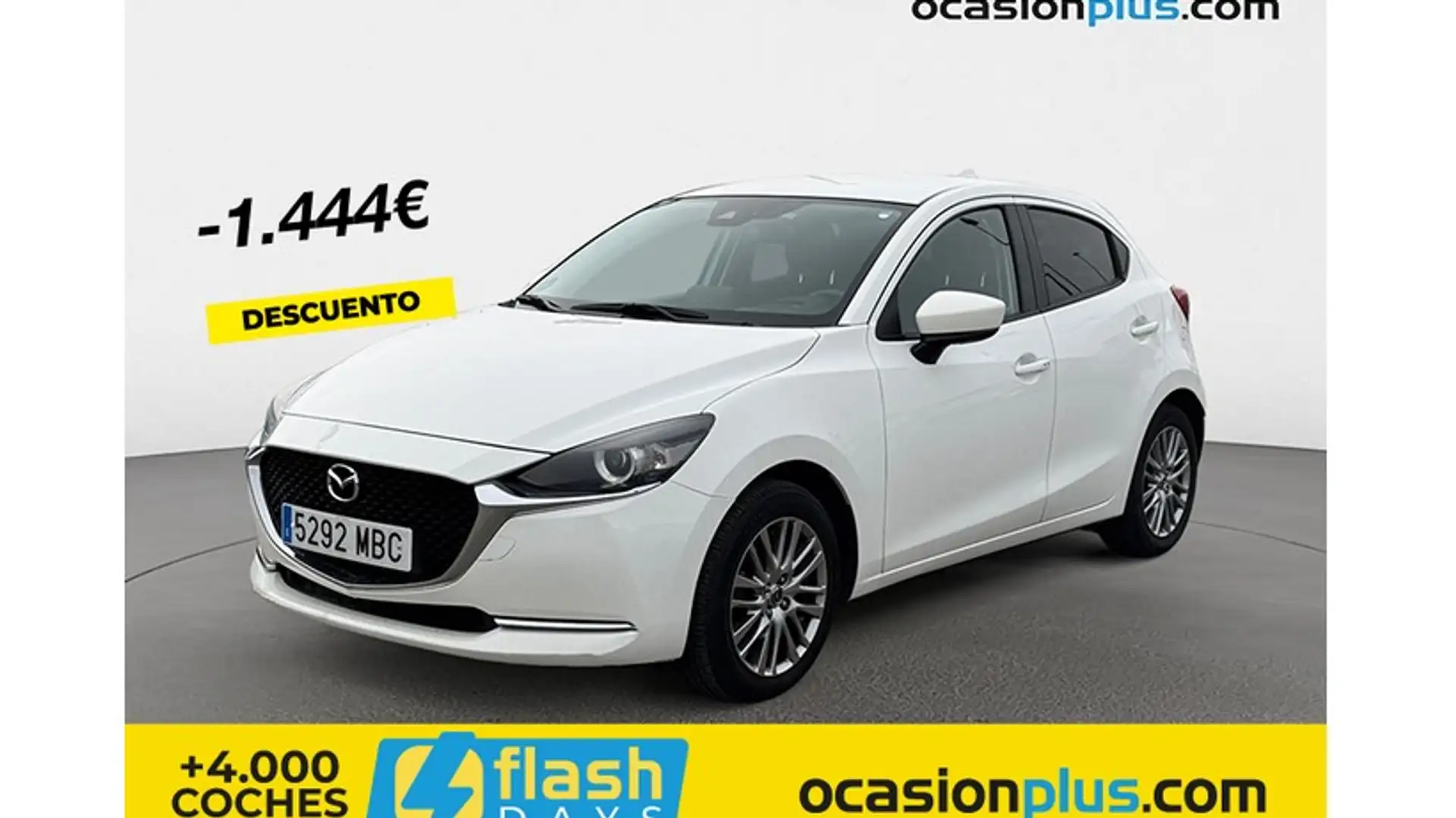Mazda 2 1.5 e-Skyactiv-g Zenith pantalla 7´´ 66kW Blanco - 1