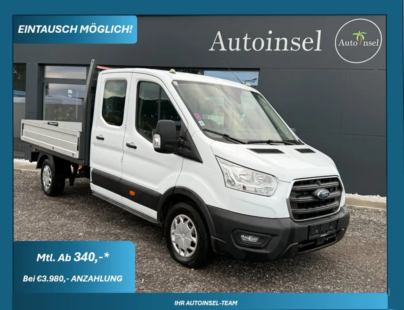 Ford Transit Pritsche DoKa AWD L3H1 Weiß - 1