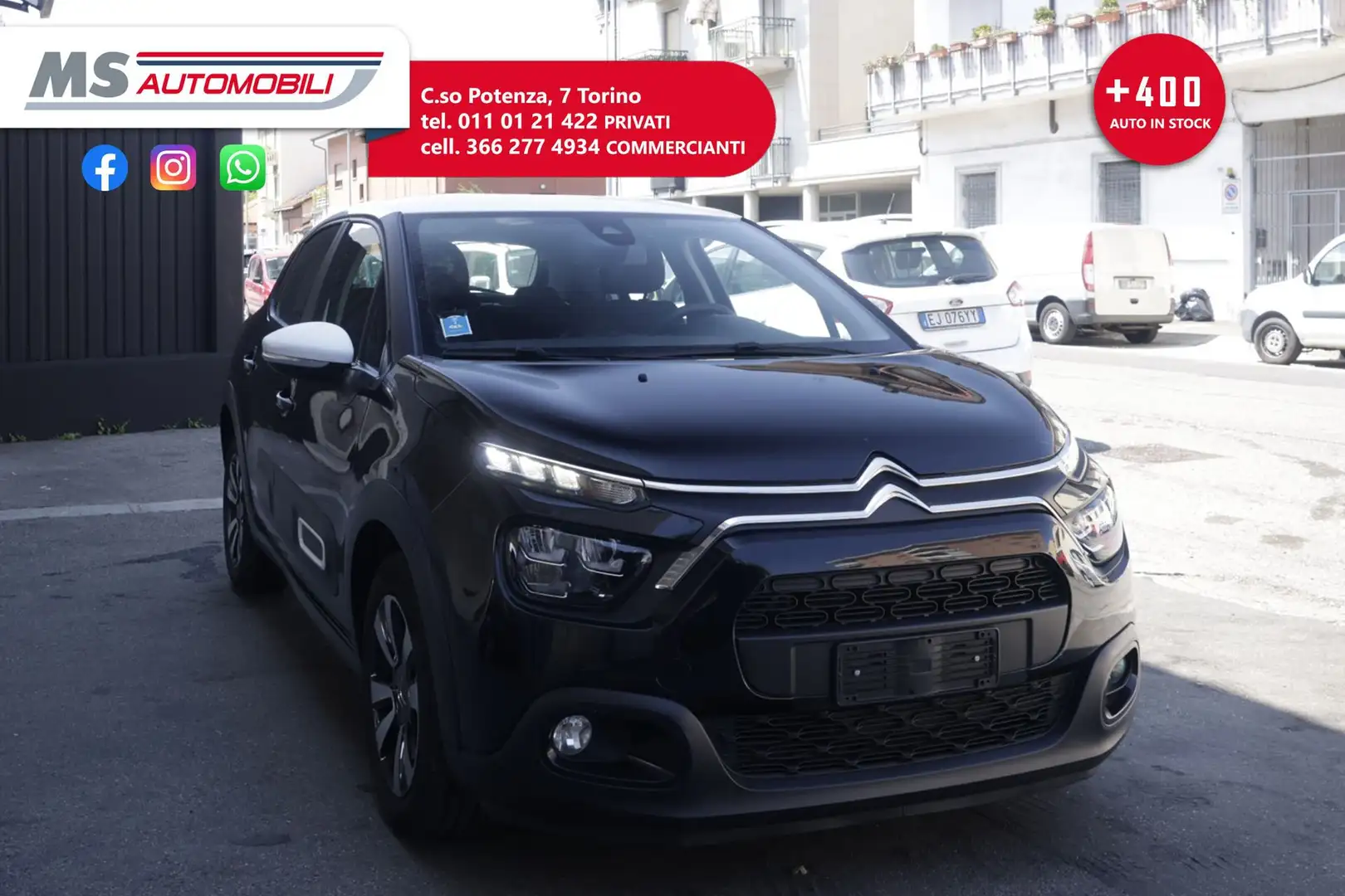 Citroen C3 Citroën C3 BlueHDi 100 S&S Shine Pack Unicopropri Nero - 1