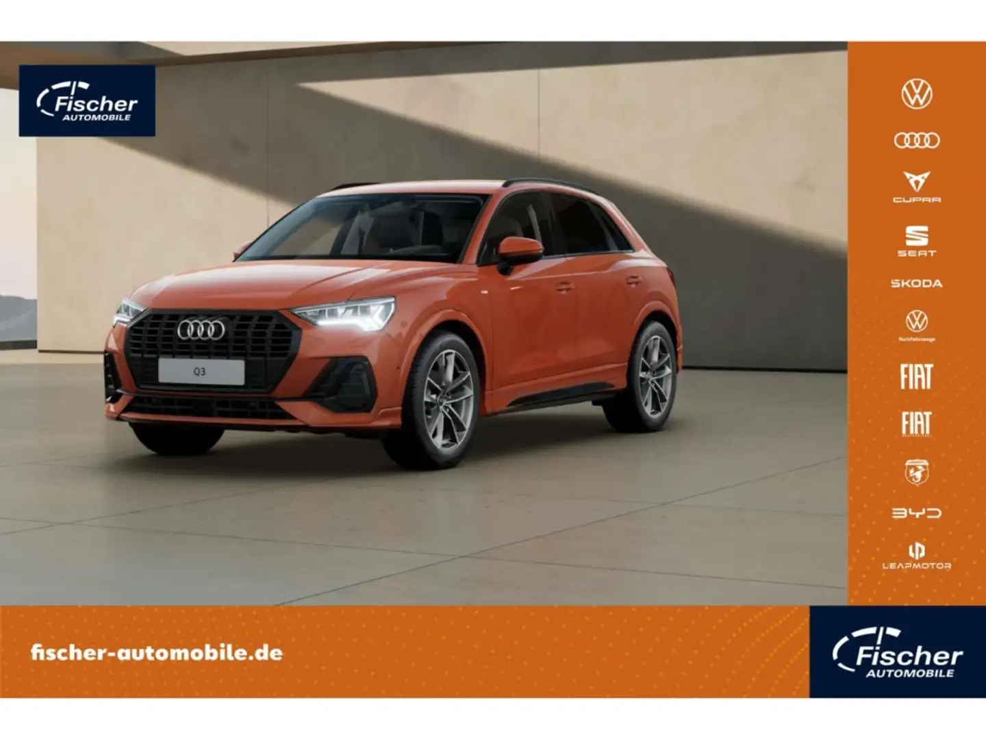 Audi Q3 35 TFSI S line S-Tronic AHK/Matrix/NAV/Leder Orange - 1