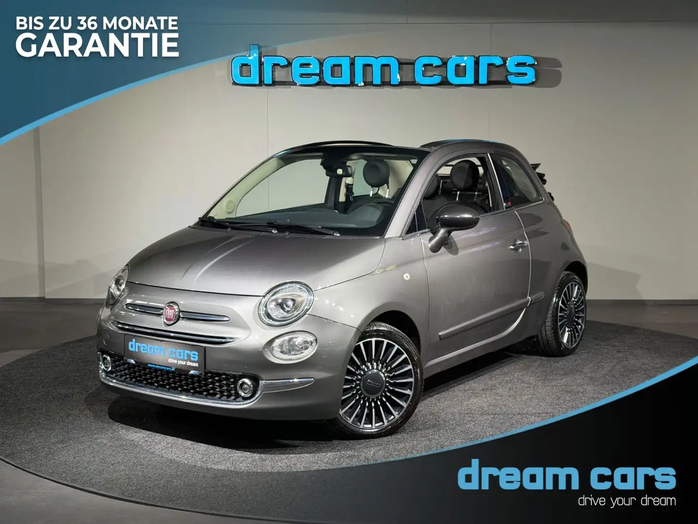 Fiat 500C Lounge Dualogic / Leder / Top Austattung / Grau - 1