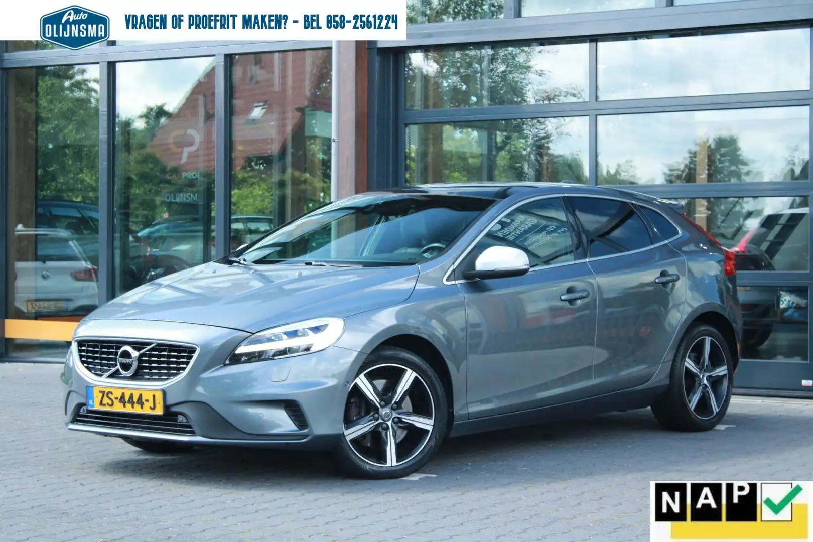 Volvo V40 R design|Trekhaak|Camera|Pano|Memory|HarmanKardon| Gris - 1